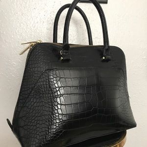 Zara faux croc print purse
